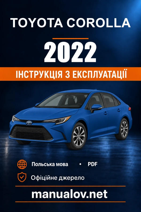 Instrukcja obsługi Toyota Corolla — 2022