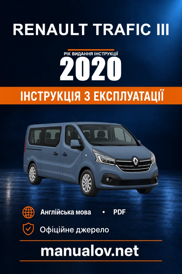 Instrukcja obsługi Renault Trafic — rok wydania 2020