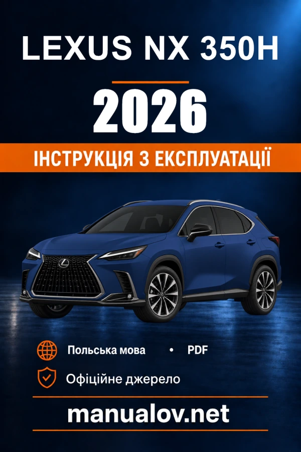 Instrukcja obsługi Lexus NX 350h — 2026 — PZ471-78737-PL