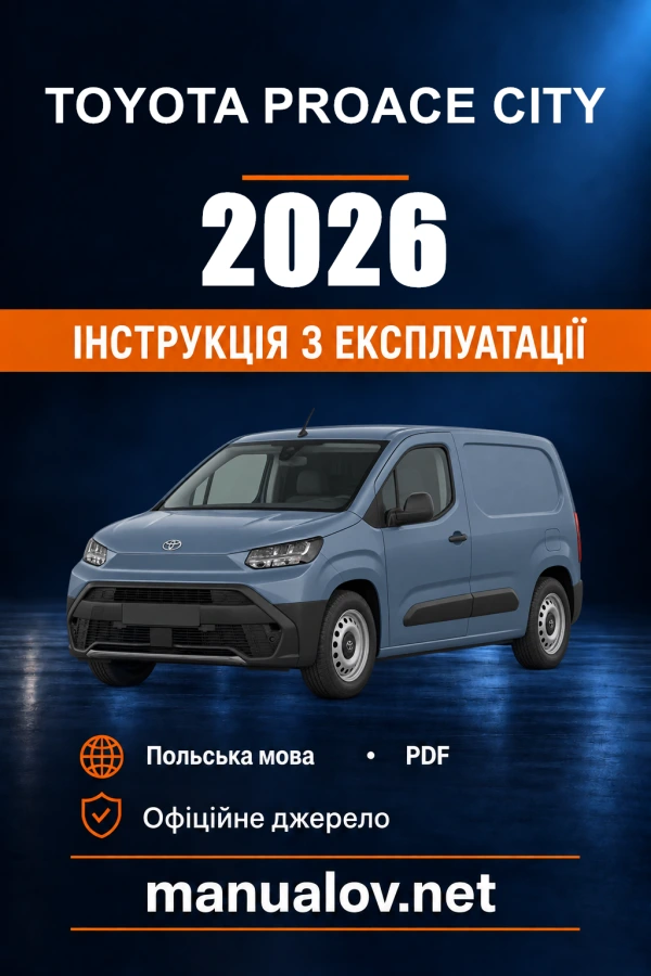 Instrukcja obsługi Toyota PROACE CITY — 2026 — PZ49X-K9M00-PL