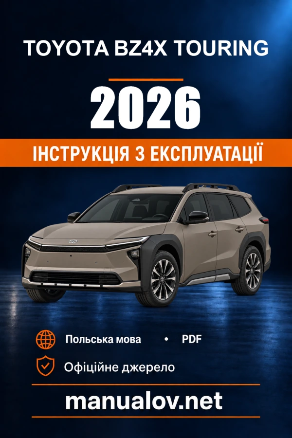 Instrukcja obsługi Toyota bZ4X TOURING — 2026 — PZ49X-9AD75-PL