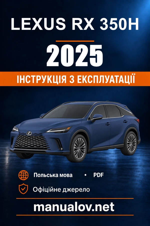 Instrukcja obsługi Lexus RX 350h — 2025 — PZ471-48G93-PL