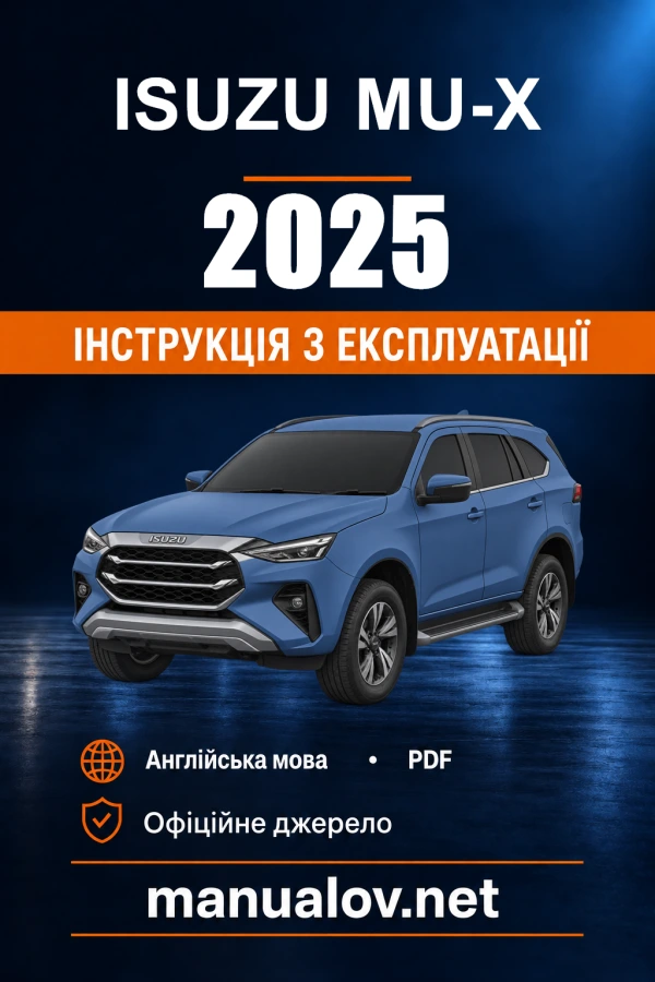Instrukcja obsługi Isuzu MU-X — 2025