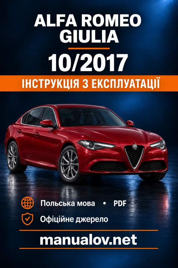 Instrukcja obsługi Alfa Romeo Giulia — wydanie 10/2017