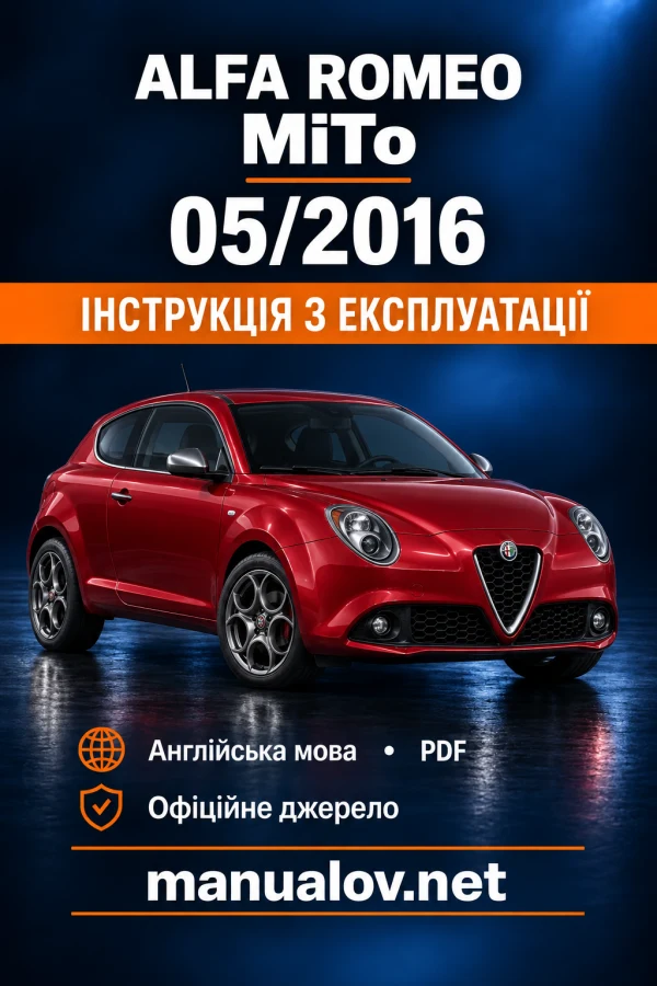Instrukcja obsługi Alfa Romeo MiTo — wydanie 05/2016