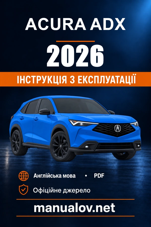 Instrukcja obsługi Acura ADX — 2026