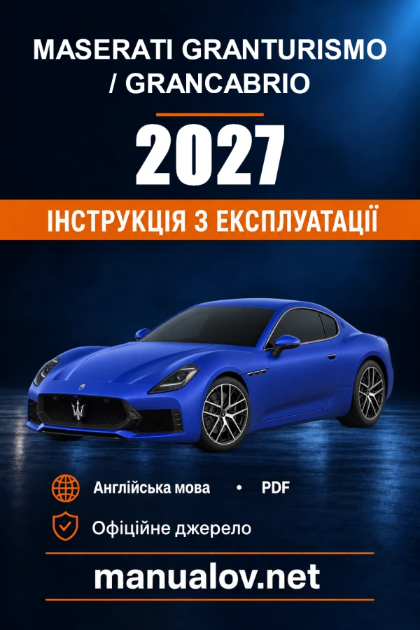 Instrukcja obsługi Maserati GranTurismo / GranCabrio — 2027
