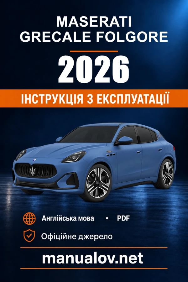 Instrukcja obsługi Maserati Grecale Folgore — 2026