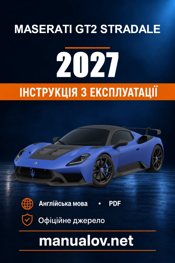 Instrukcja obsługi Maserati GT2 Stradale — 2027