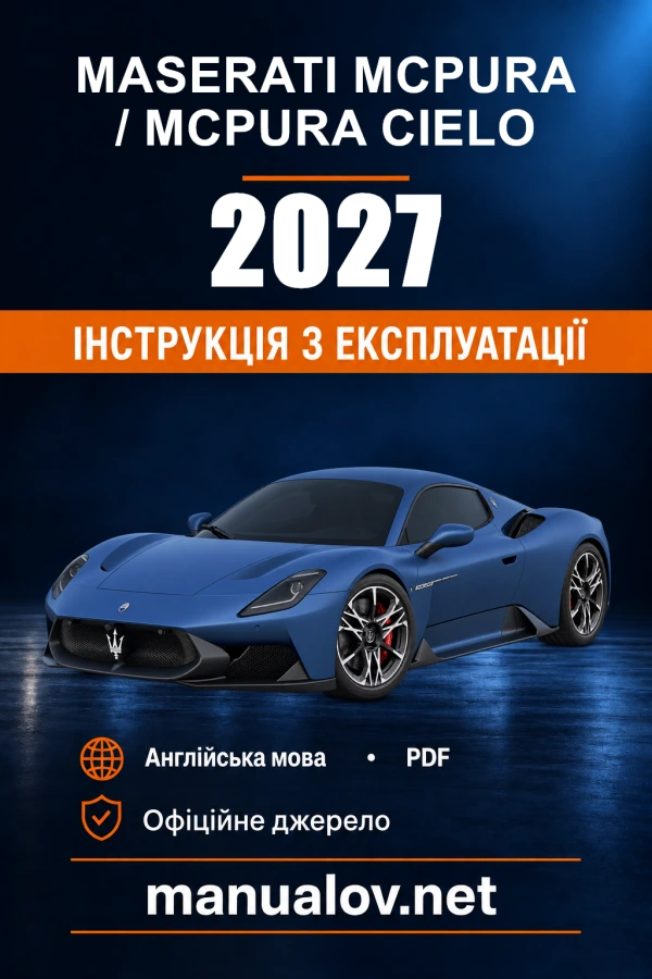 Instrukcja obsługi Maserati MCPURA / MCPURA Cielo — 2027