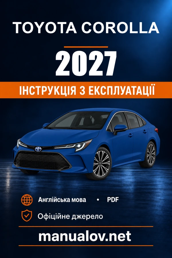 Instrukcja obsługi Toyota Corolla — 2027