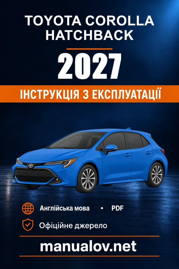 Instrukcja obsługi Toyota Corolla Hatchback — 2027