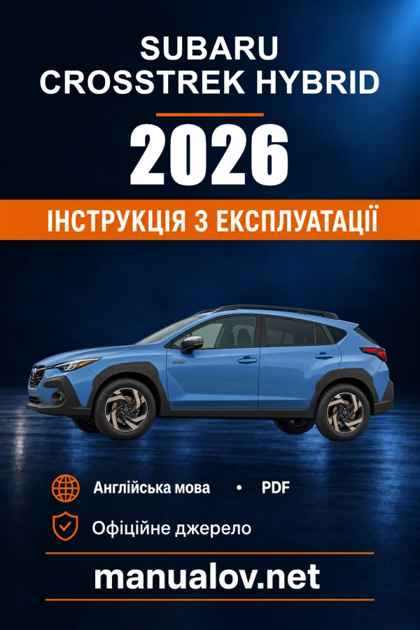 Instrukcja obsługi Subaru Crosstrek Hybrid — 2026