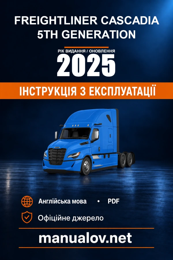Instrukcja obsługi Freightliner Cascadia 5th Generation — rok wydania 2025