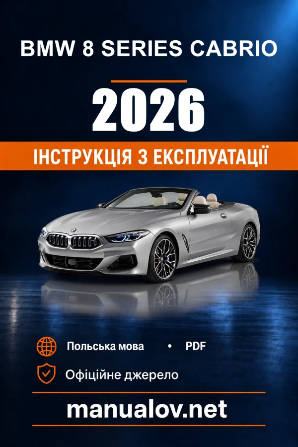 Instrukcja obsługi BMW 8 Series Cabrio — 2026