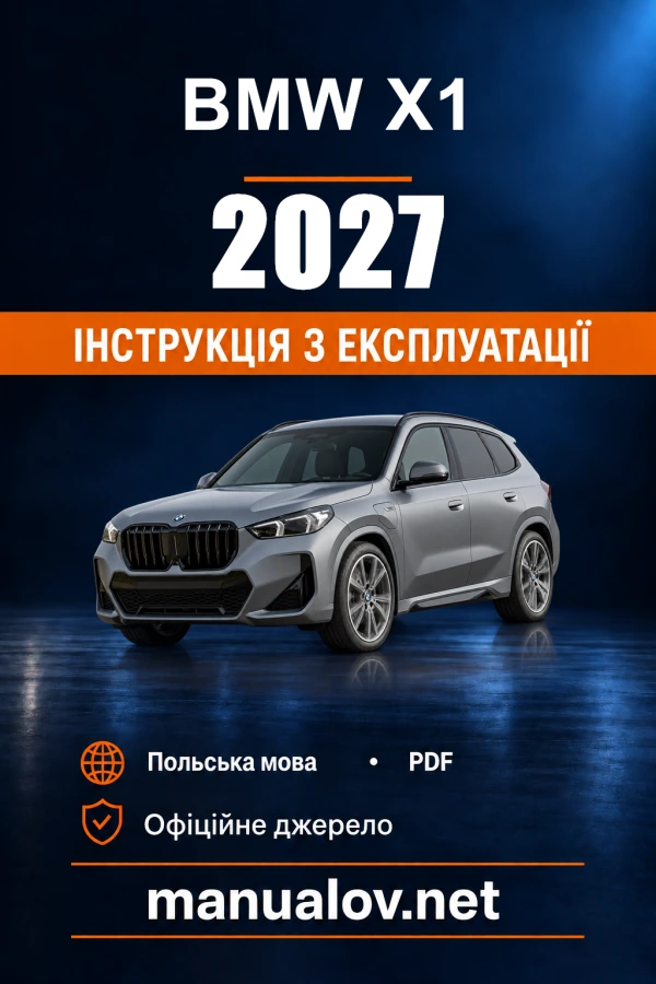 Instrukcja obsługi BMW X1 — 2027