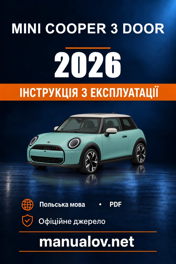 Instrukcja obsługi MINI Cooper 3 Door — 2026