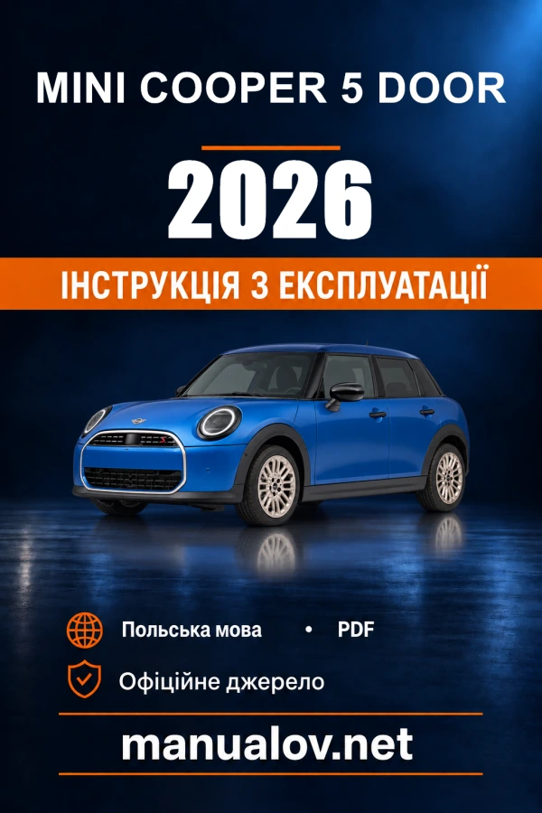 Instrukcja obsługi MINI Cooper 5 Door — 2026