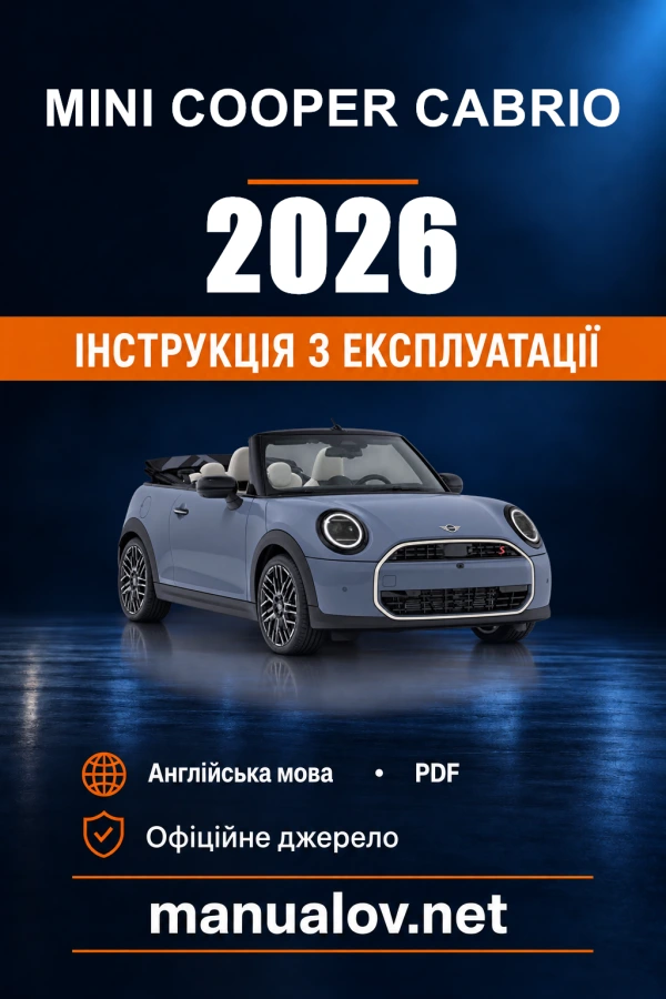 Instrukcja obsługi MINI Cooper Cabrio — 2026