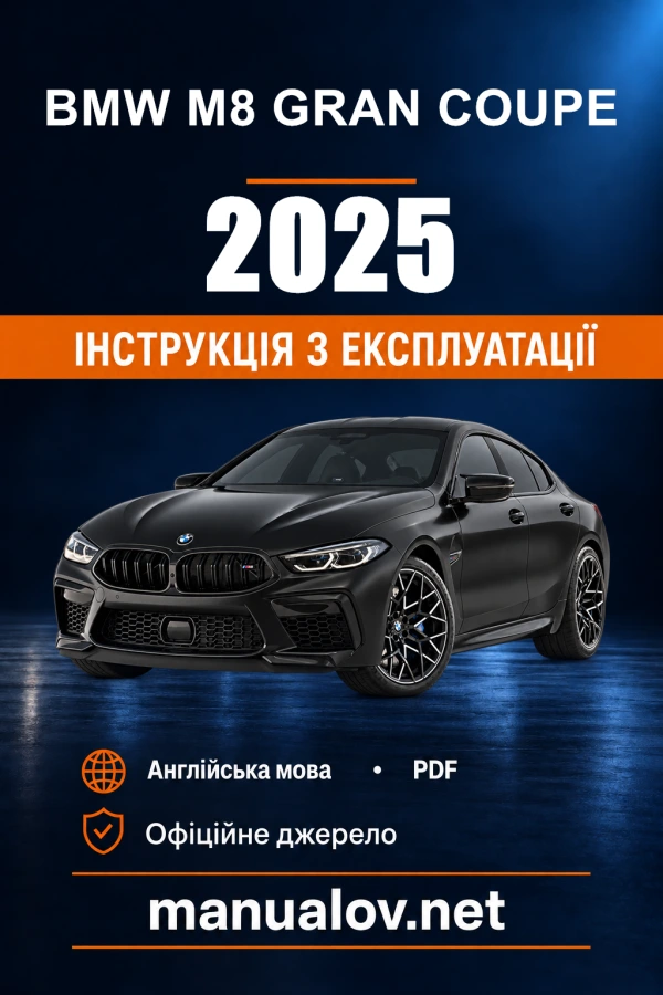 Instrukcja obsługi BMW M8 Gran Coupe — 2025
