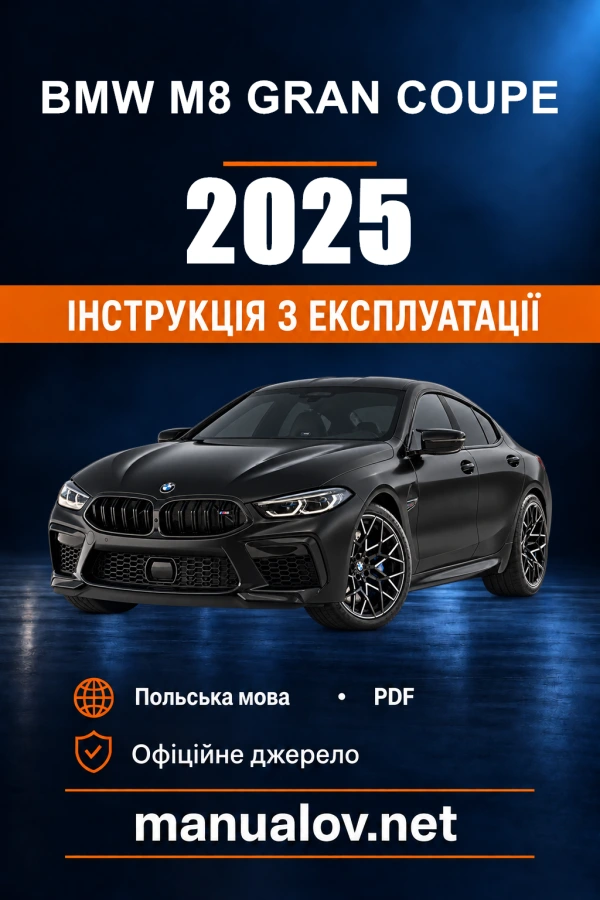 Instrukcja obsługi BMW M8 Gran Coupe — 2025