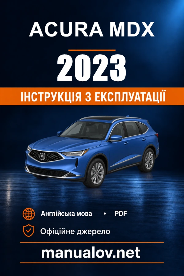 Instrukcja obsługi Acura MDX — 2023