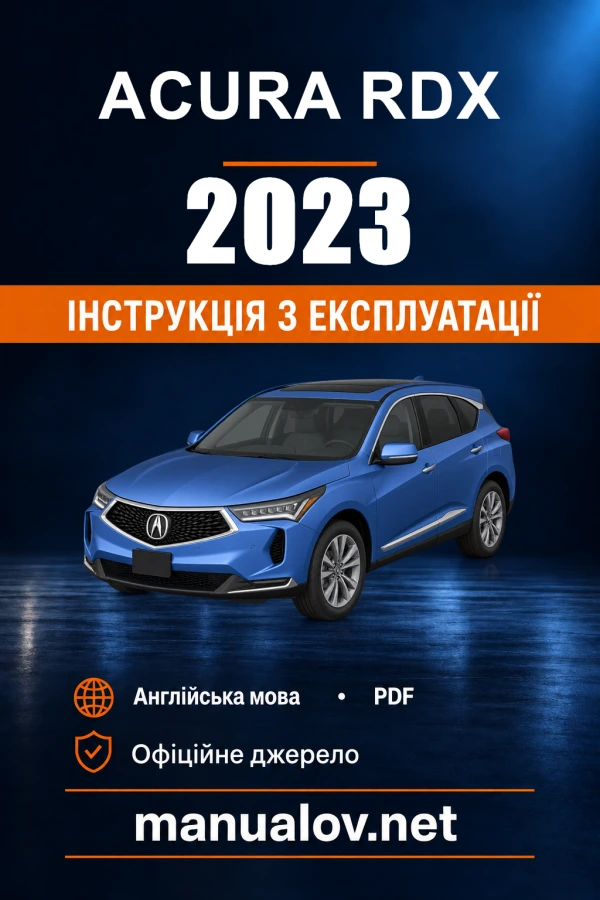 Instrukcja obsługi Acura RDX — 2023
