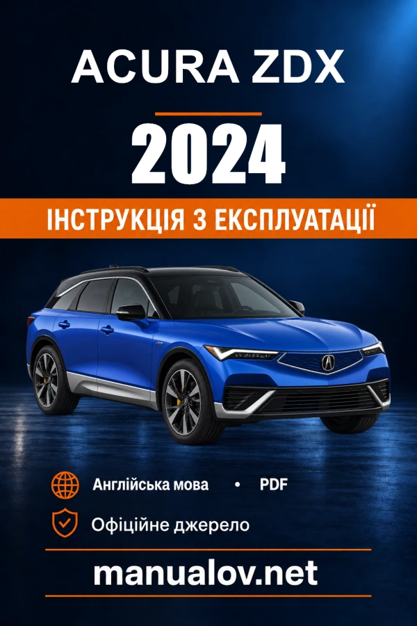 Instrukcja obsługi Acura ZDX — 2024