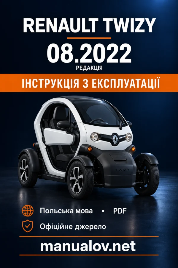 Instrukcja obsługi Renault Twizy — wydanie 08.2022
