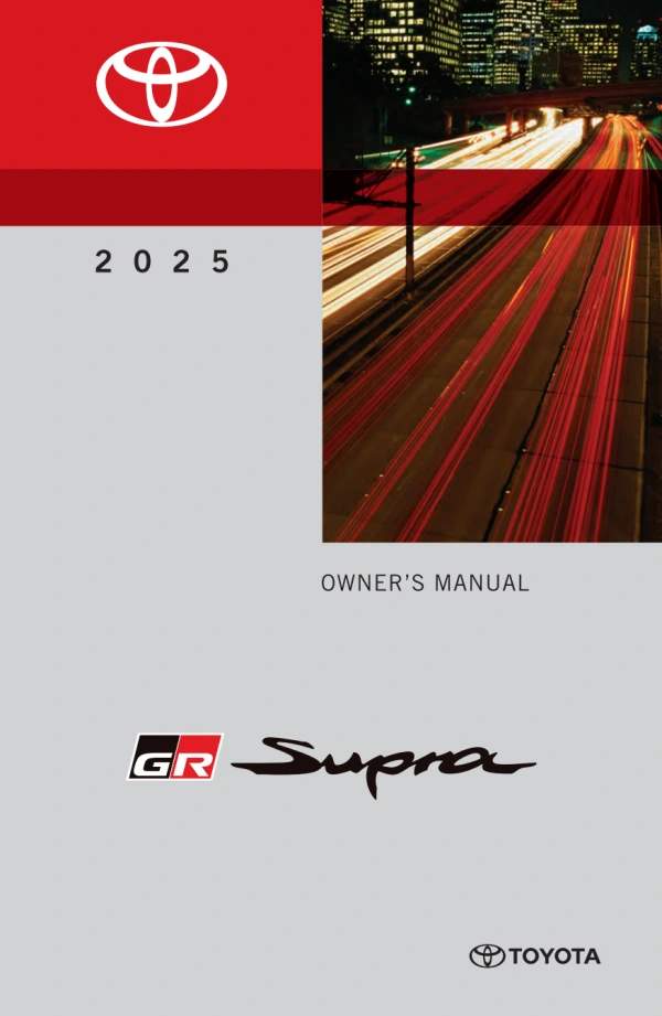 Instrukcja obsługi Toyota GR Supra — 2025