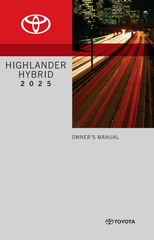 Instrukcja obsługi Toyota Highlander Hybrid — 2025