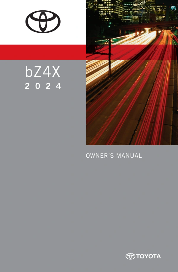 Instrukcja obsługi Toyota BZ4X — 2024