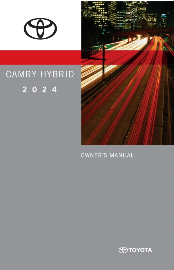 Instrukcja obsługi Toyota Camry Hybrid — 2024