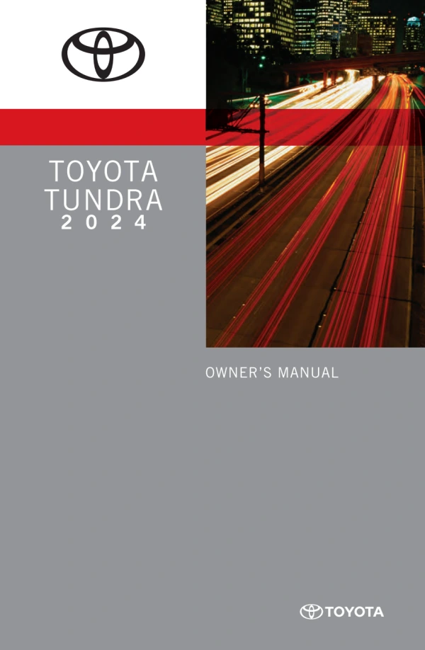 Instrukcja obsługi Toyota Tundra — 2024