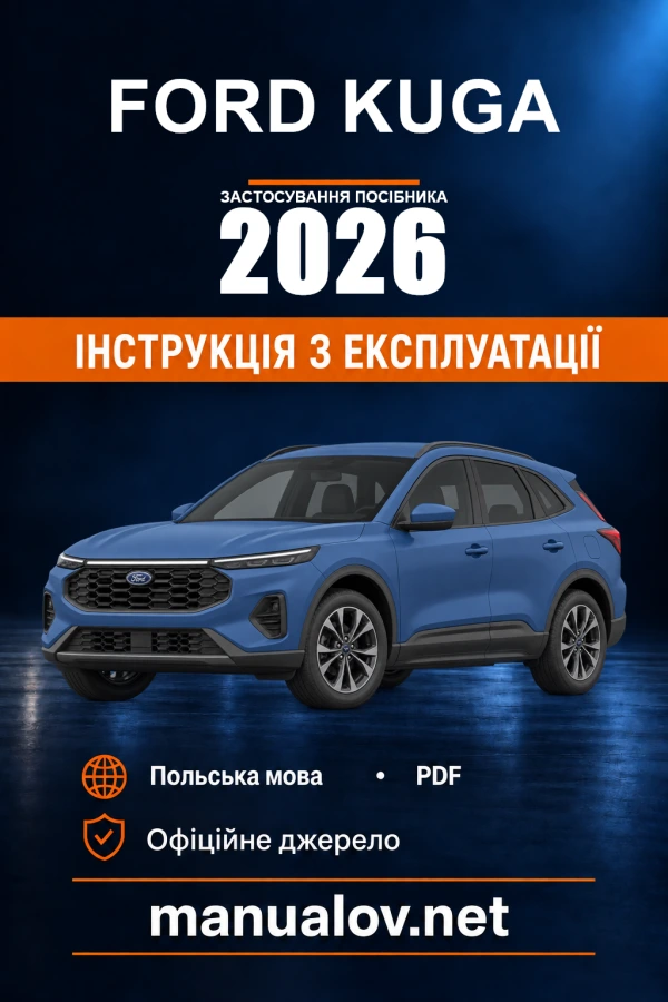 Instrukcja obsługi Ford Kuga — okres zastosowania 2026