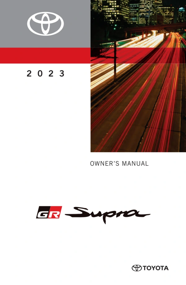 Instrukcja obsługi Toyota GR Supra — 2023