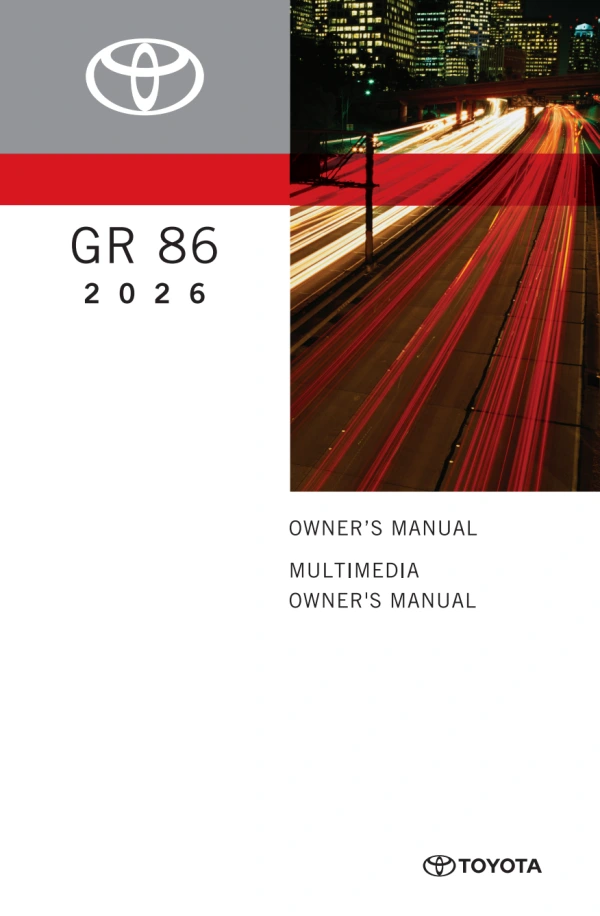 Instrukcja obsługi Toyota GR86 — 2026