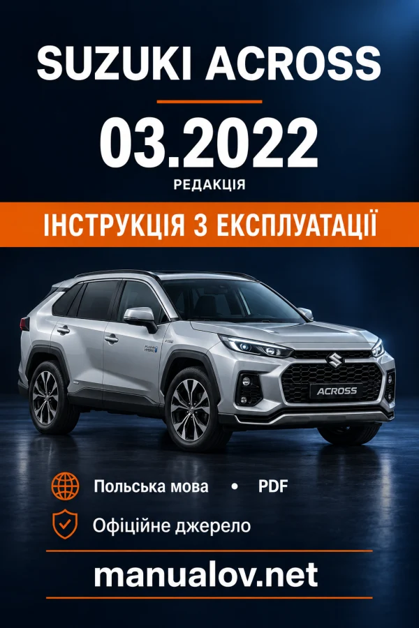 Instrukcja obsługi Suzuki Across — wydanie 03.2022