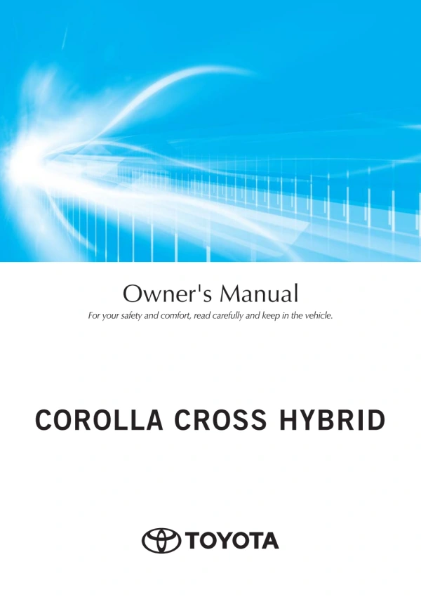 Instrukcja obsługi Toyota Corolla Cross Hybrid — rok wydania 2025