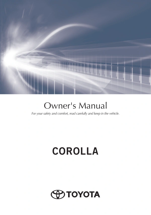 Instrukcja obsługi Toyota Corolla — rok wydania 2019