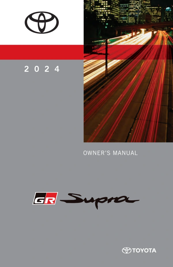 Instrukcja obsługi Toyota GR Supra — 2024