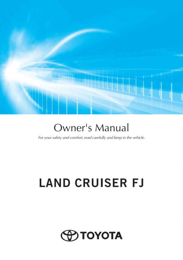 Instrukcja obsługi Toyota Land Cruiser FJ — rok wydania 2025