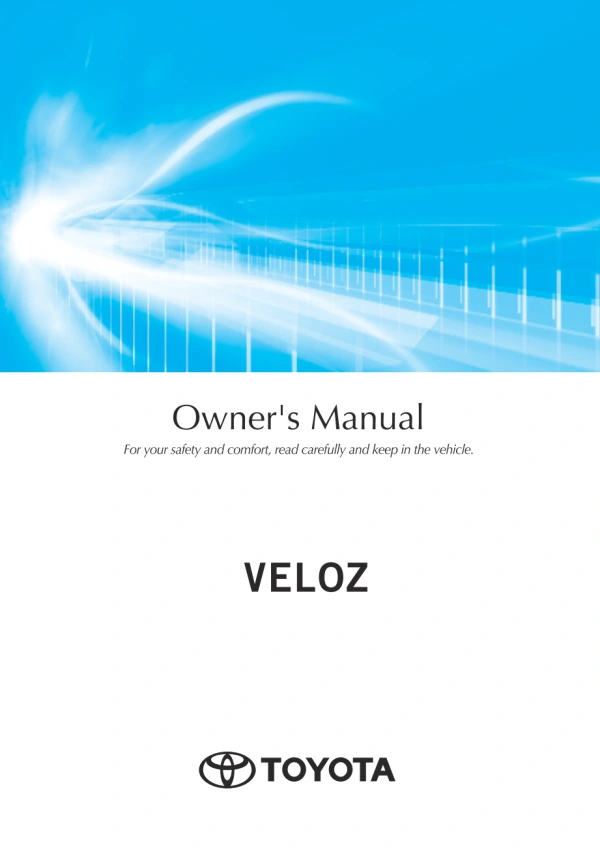 Instrukcja obsługi Toyota Veloz — rok wydania 2022