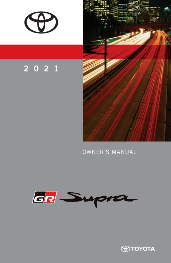 Instrukcja obsługi Toyota GR Supra — 2021