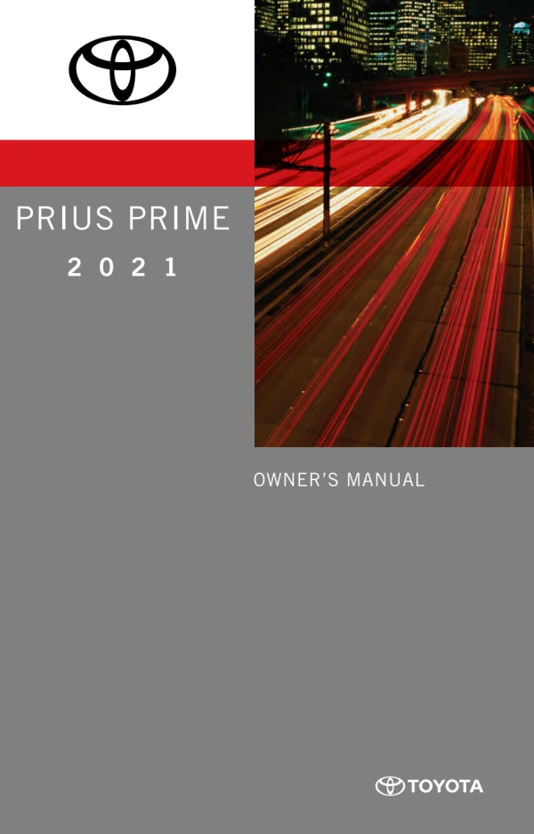 Instrukcja obsługi Toyota Prius Prime — 2021
