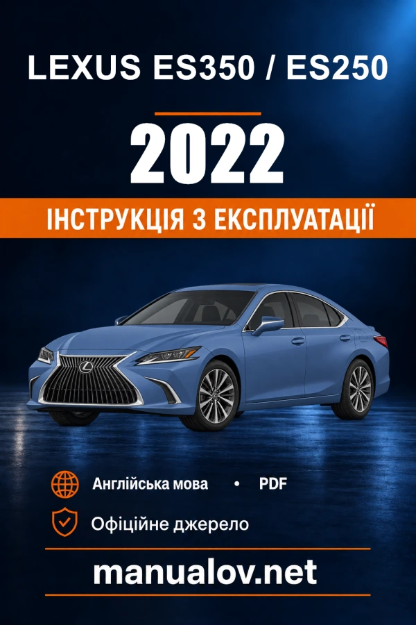 Instrukcja obsługi Lexus ES350 / ES250 — 2022