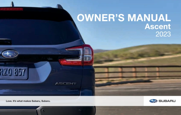 Instrukcja obsługi Subaru Ascent — 2023