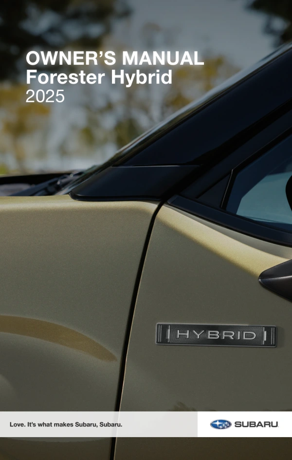 Instrukcja obsługi Subaru Forester Hybrid — 2025