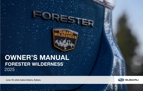 Instrukcja obsługi Subaru Forester Wilderness — 2025