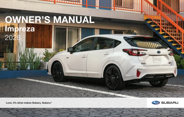 Instrukcja obsługi Subaru Impreza — 2026